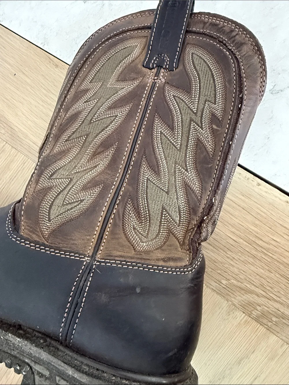 Red Wing Rio Flex Brown Leather Western Square Toe Work Boots Size 11
